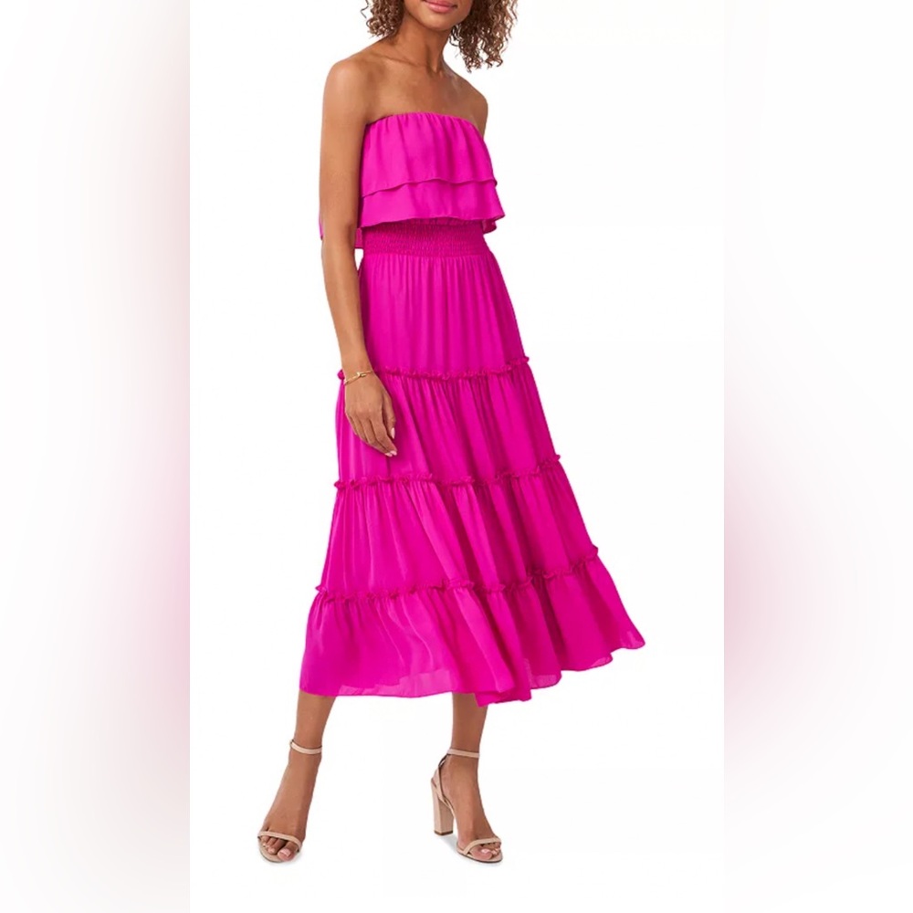 1.State Sleeveless Ruffle Dress.